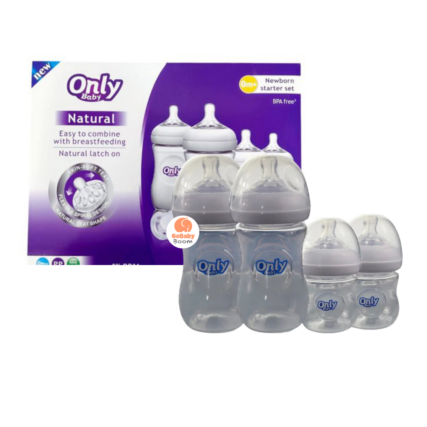 Set de Teteros Natural Anti Cólico Only Baby