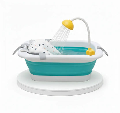 Tina para bebe Plegable Portatil + Cojin + Ducha Regadera