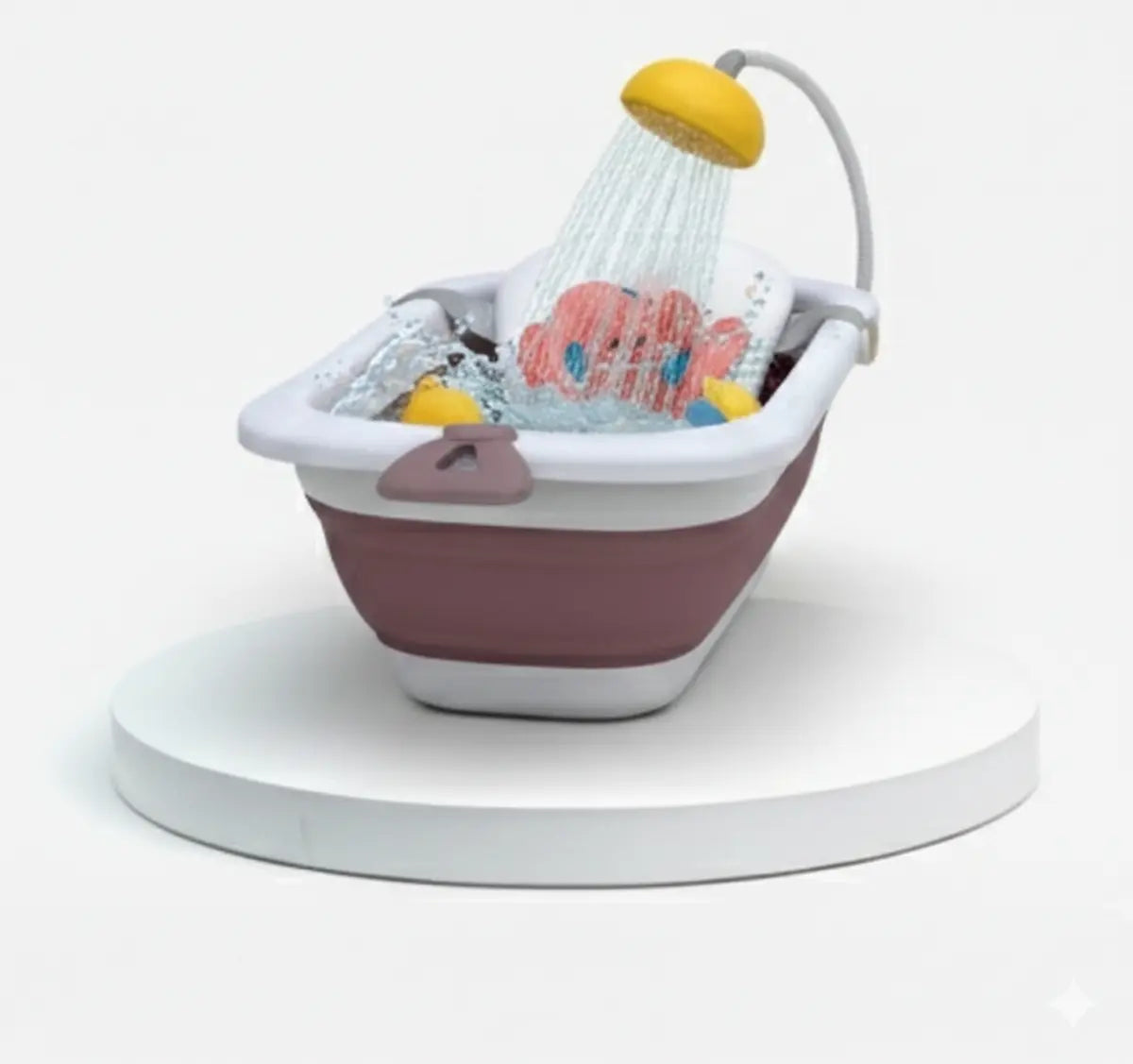 Tina para bebe Plegable Portatil + Cojin + Ducha Regadera