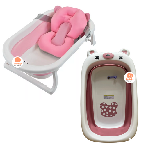 Tina Plegable Portatil  Oso Rosa